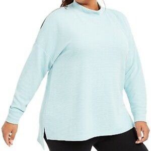 Ideology Womens Top Green Long Cold Shoulder NWT